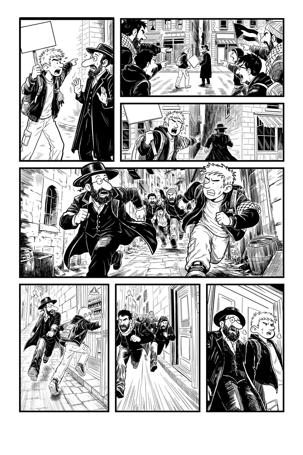 Page 2: the chase through the alley